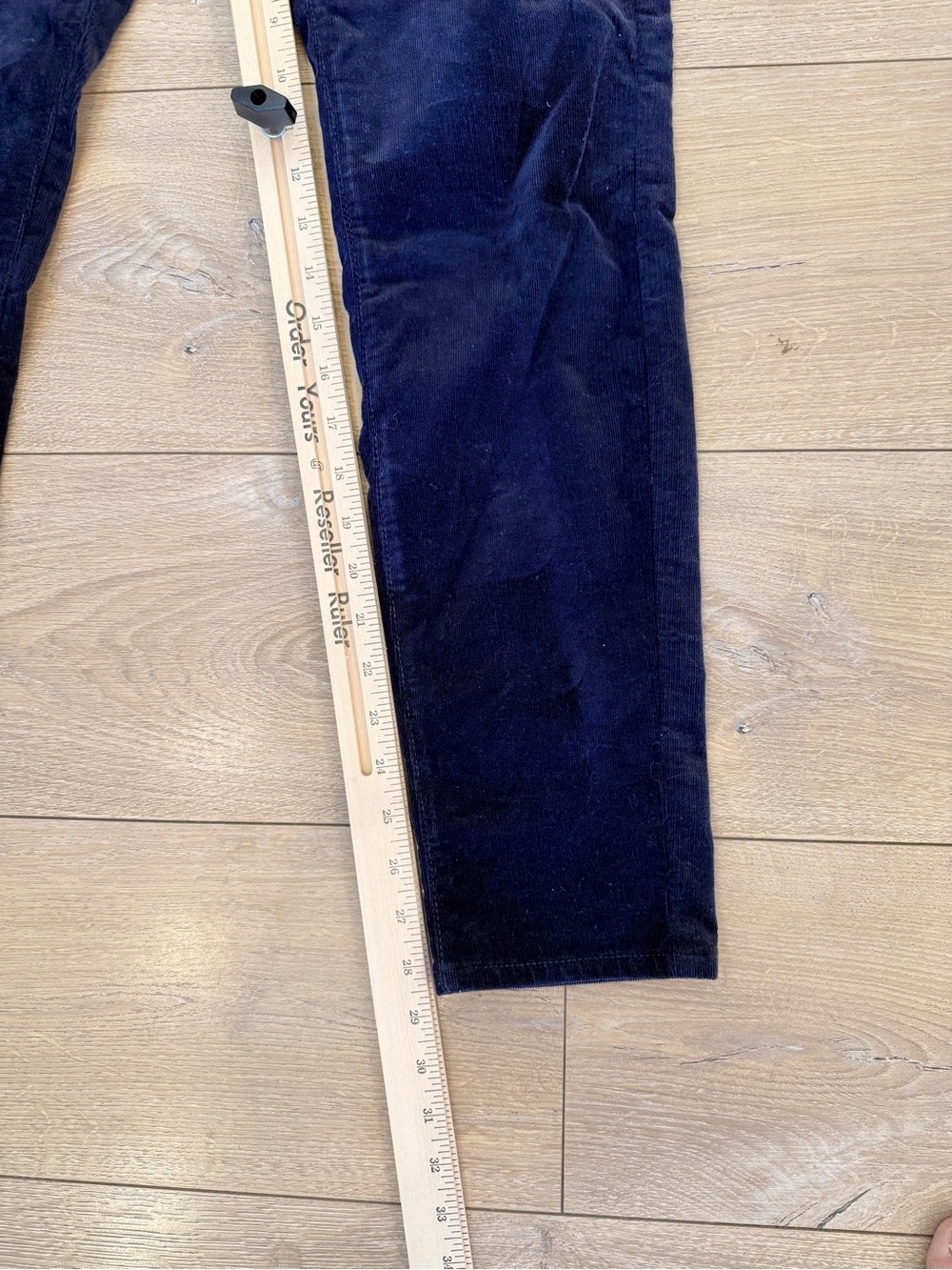 LOFT Dark Navy Soft Corduroy Mid Rise Curvy Skinny 5-Pocket Pants Size 28/6 - Picture 6 of 8
